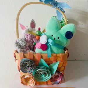 Stuffed handcrafted Easter Basket